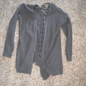 Gray cardigan